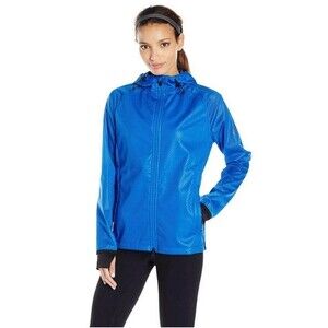 Adidas Climastorm Water Repellent Training Jacket Women's Med Blue Performance